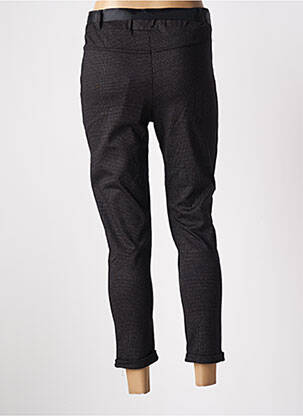 Pantalon 7/8 taille haute taille haute noir MADE IN ITALY femme
