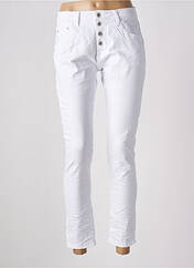 Pantalon slim blanc PLACE DU JOUR pour femme seconde vue