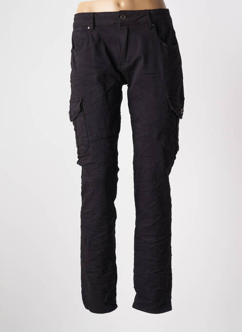 Pantalon cargo noir PLACE DU JOUR pour femme