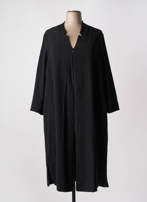 Robe mi-longue noir MAT. pour femme