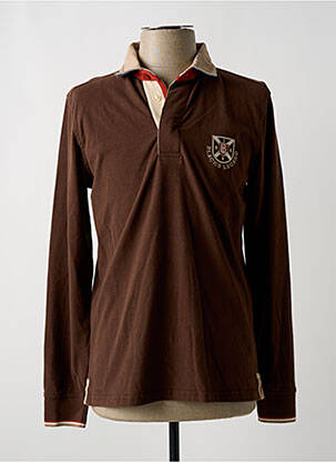 Polo manches longues manches longues marron BLACKS LEGEND homme