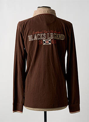 Polo manches longues manches longues marron BLACKS LEGEND homme