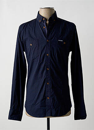 Chemise manches longues poches bleu BLACKS LEGEND homme