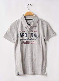 Polo stretch manches courtes gris KAPORAL garcon