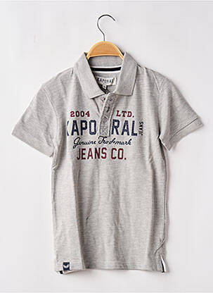 Polo stretch manches courtes gris KAPORAL garcon