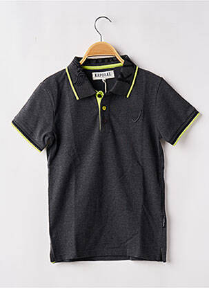Polo stretch manches courtes gris KAPORAL garcon