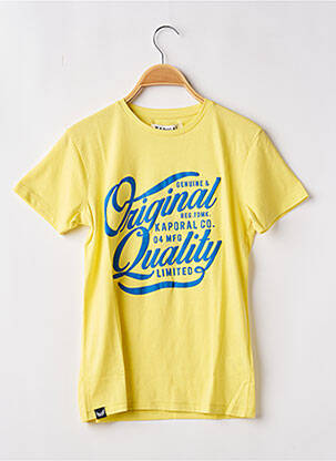 T-shirt stretch manches courtes jaune KAPORAL garcon