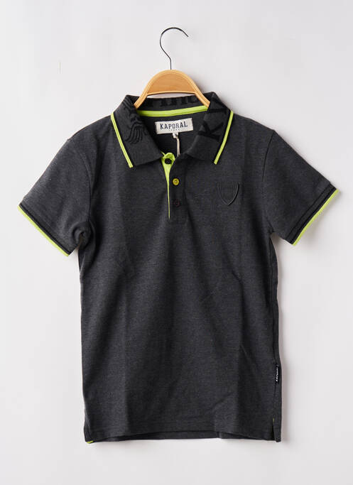Polo stretch manches courtes gris KAPORAL garcon