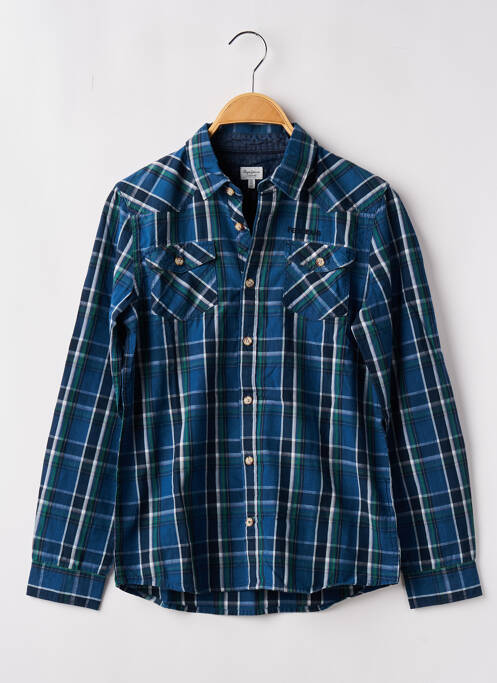 Chemise manches longues bleu PEPE JEANS pour garçon