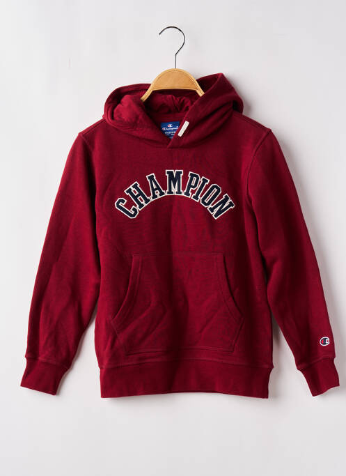 Sweat-shirt à capuche rouge CHAMPION pour garçon