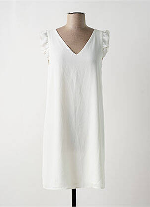 Robe courte manches courtes manches courtes blanc IT HIPPIE femme