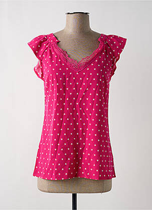 Blouse manches courtes manches courtes rose AKOZ DE TOI femme