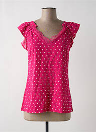 Blouse manches courtes manches courtes rose AKOZ DE TOI femme