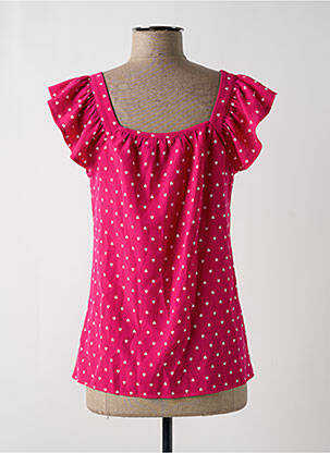 Blouse manches courtes manches courtes rose AKOZ DE TOI femme