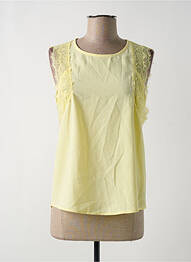 Top coupe fluide sans manche jaune GRACE & MILA femme