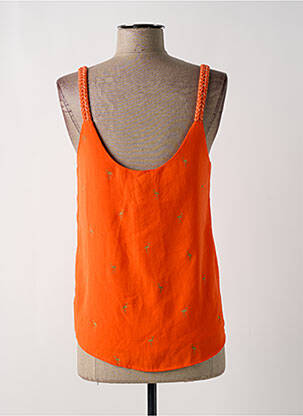 Top imprimé fantaisie fines bretelles orange IT HIPPIE femme