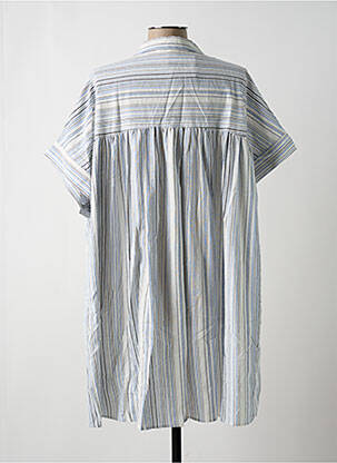 Robe mi-longue manches courtes manches courtes blanc GRACE & MILA femme