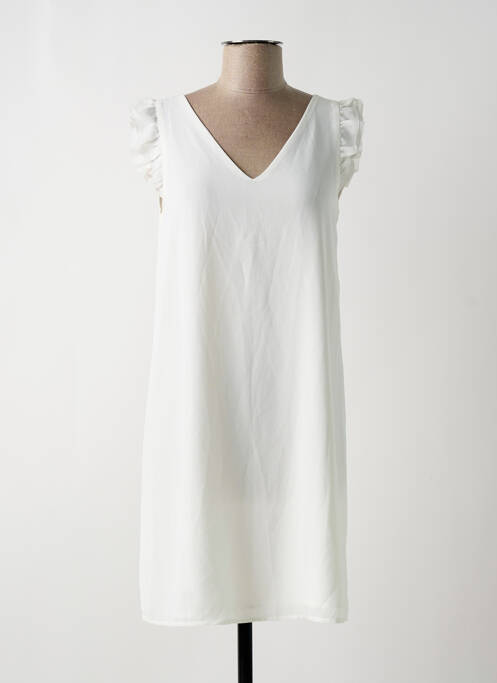 Robe courte manches courtes manches courtes blanc IT HIPPIE femme
