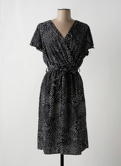 Robe mi-longue noir C'FLO pour femme