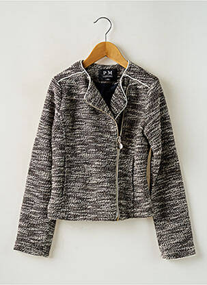 Veste casual poches noir PM LOVING fille