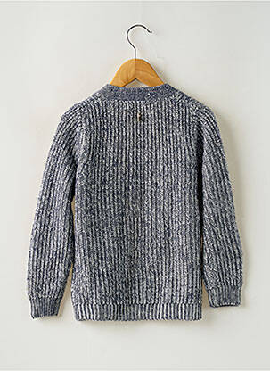Gilet manches longues maille grosse maille bleu MINI MIGNON fille