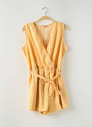 Combishort sans manche sans manche jaune BY ONE femme