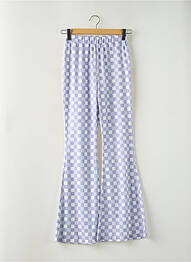 Pantalon droit taille élastique violet ELLI WHITE femme