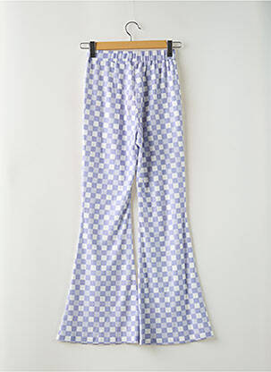 Pantalon droit taille élastique violet ELLI WHITE femme
