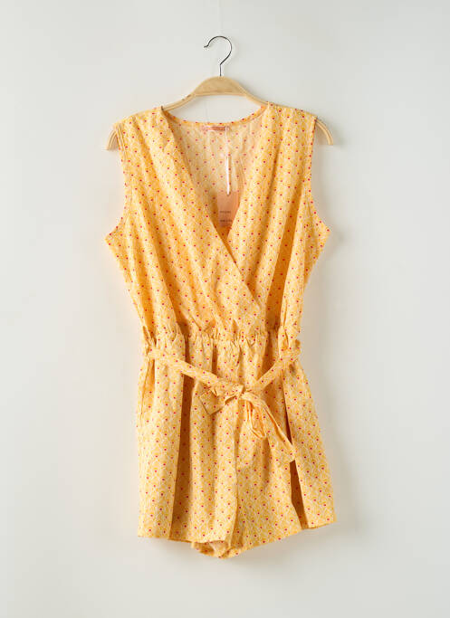 Combishort sans manche sans manche jaune BY ONE femme