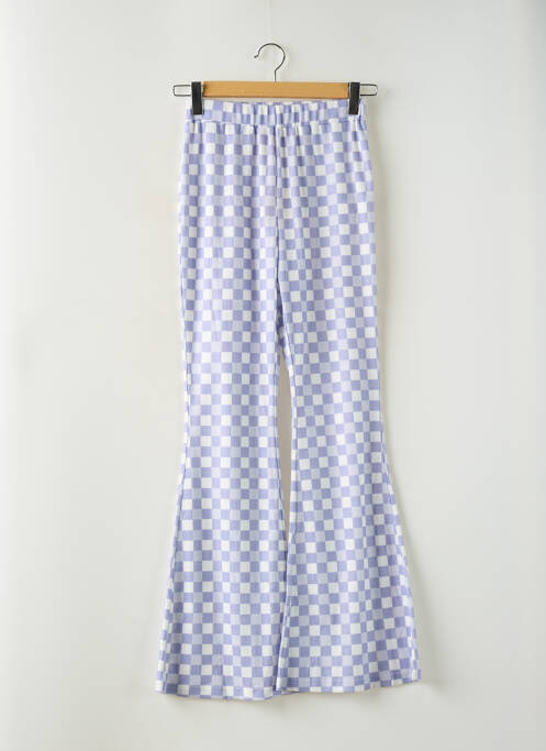 Pantalon droit taille élastique violet ELLI WHITE femme