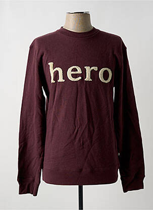 Sweat-shirt broderie manches longues violet MINIMUM homme