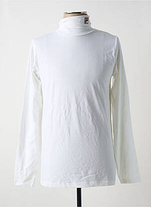 Sous-pull coupe droite manches longues blanc FILA homme