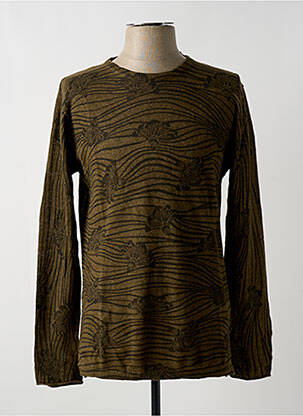Pull tissage chiné manches longues vert SCOTCH & SODA homme
