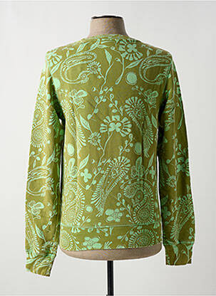 Sweat-shirt tissage jersey manches longues vert SCOTCH & SODA homme