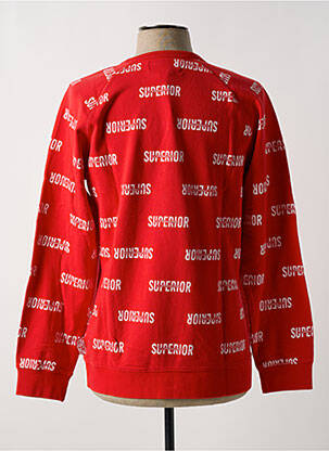 Sweat-shirt tissage jersey manches longues rouge SUPERIOR garçon