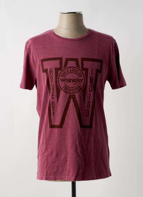 T-shirt rouge WRANGLER pour homme