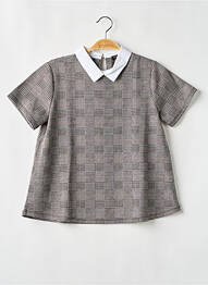 Top coupe évasée manches courtes gris TEDDY SMITH fille