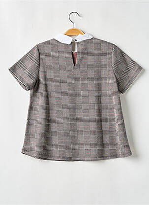 Top coupe évasée manches courtes gris TEDDY SMITH fille