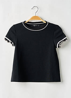 T-shirt coupe cintrée manches courtes noir TEDDY SMITH fille