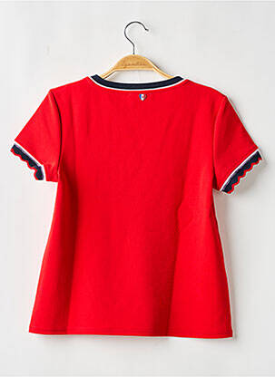 T-shirt coupe cintrée manches courtes rouge TEDDY SMITH fille
