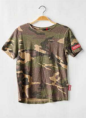 T-shirt stretch manches courtes marron LE TEMPS DES CERISES garcon