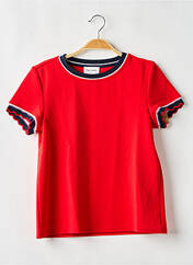 T-shirt rouge TEDDY SMITH pour fille seconde vue