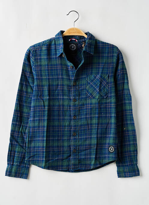 Chemise manches longues manches longues bleu LE TEMPS DES CERISES garcon