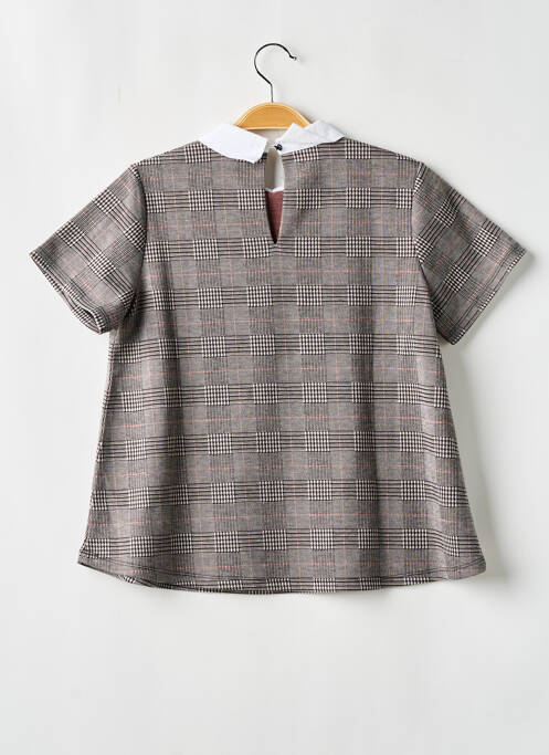 Top coupe évasée manches courtes gris TEDDY SMITH fille