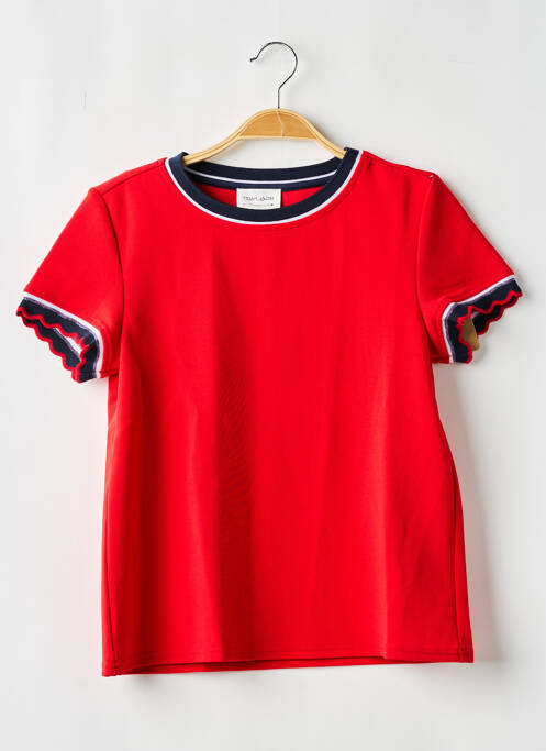 T-shirt coupe cintrée manches courtes rouge TEDDY SMITH fille