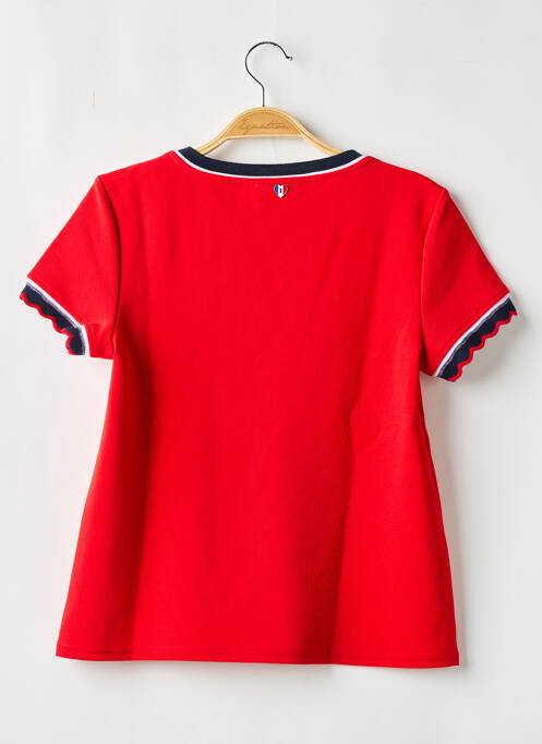 T-shirt coupe cintrée manches courtes rouge TEDDY SMITH fille