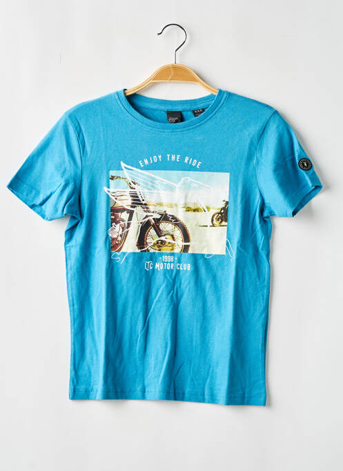 T-shirt stretch manches courtes bleu LE TEMPS DES CERISES garcon