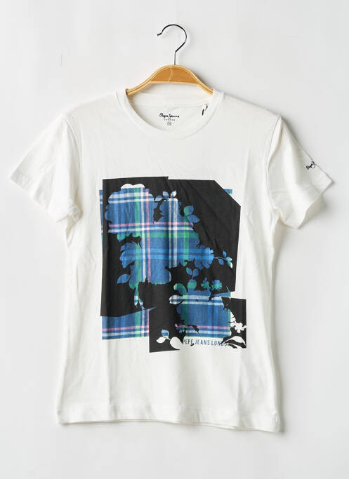 T-shirt stretch manches courtes beige PEPE JEANS garcon