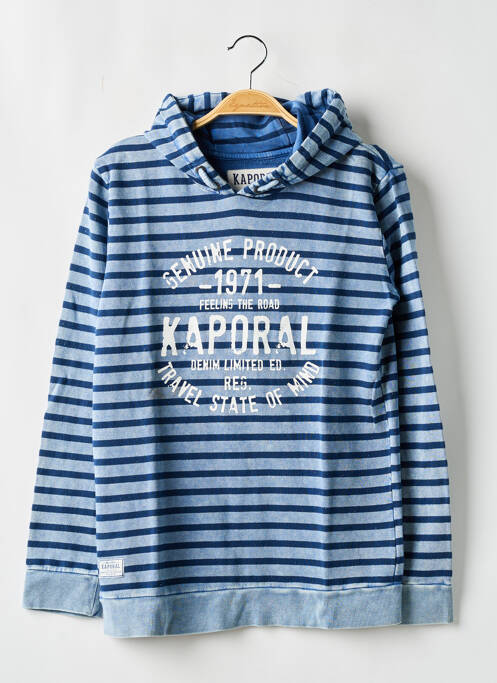 Sweat-shirt à capuche bleu KAPORAL pour garçon