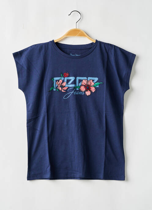 T-shirt bleu PEPE JEANS pour fille